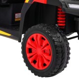 JOKO Elektrické autíčko 4x4 Farmer s Vyklápacou vlečkou, DVOJMIESTNE kožené sedadlo, penové kolesá, 6 kolesové, nosnosť 60kg, če