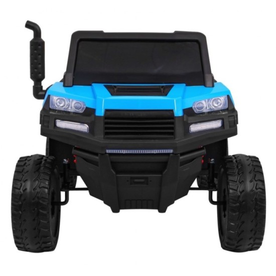 JOKO Elektrické autíčko 4x4 Farmer Truck s Vyklápacou vlečkou, DVOJMIESTNE kožené sedadlo, penové kolesá, 6 kolesové, nosnosť 60