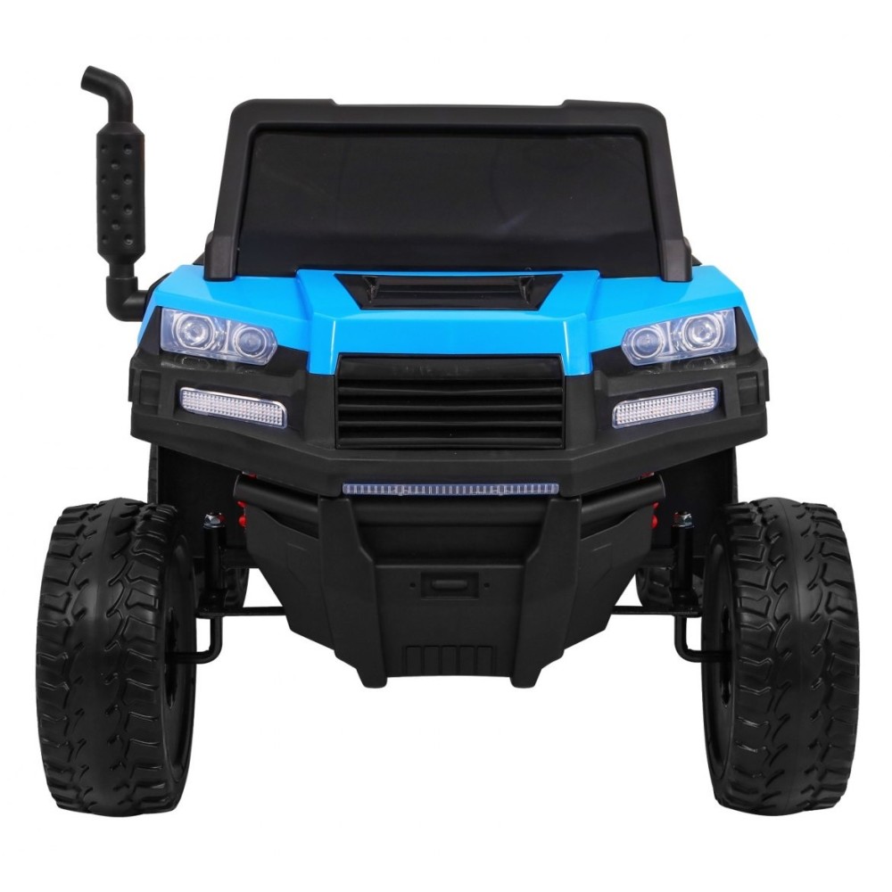 JOKO Elektrické autíčko 4x4 Farmer Truck s Vyklápacou vlečkou, DVOJMIESTNE kožené sedadlo, penové kolesá, 6 kolesové, nosnosť 60