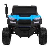 JOKO Elektrické autíčko 4x4 Farmer Truck s Vyklápacou vlečkou, DVOJMIESTNE kožené sedadlo, penové kolesá, 6 kolesové, nosnosť 60