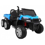 JOKO Elektrické autíčko 4x4 Farmer Truck s Vyklápacou vlečkou, DVOJMIESTNE kožené sedadlo, penové kolesá, 6 kolesové, nosnosť 60