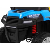 JOKO Elektrické autíčko 4x4 Farmer Truck s Vyklápacou vlečkou, DVOJMIESTNE kožené sedadlo, penové kolesá, 6 kolesové, nosnosť 60