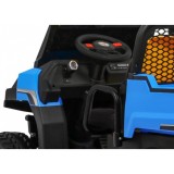JOKO Elektrické autíčko 4x4 Farmer Truck s Vyklápacou vlečkou, DVOJMIESTNE kožené sedadlo, penové kolesá, 6 kolesové, nosnosť 60