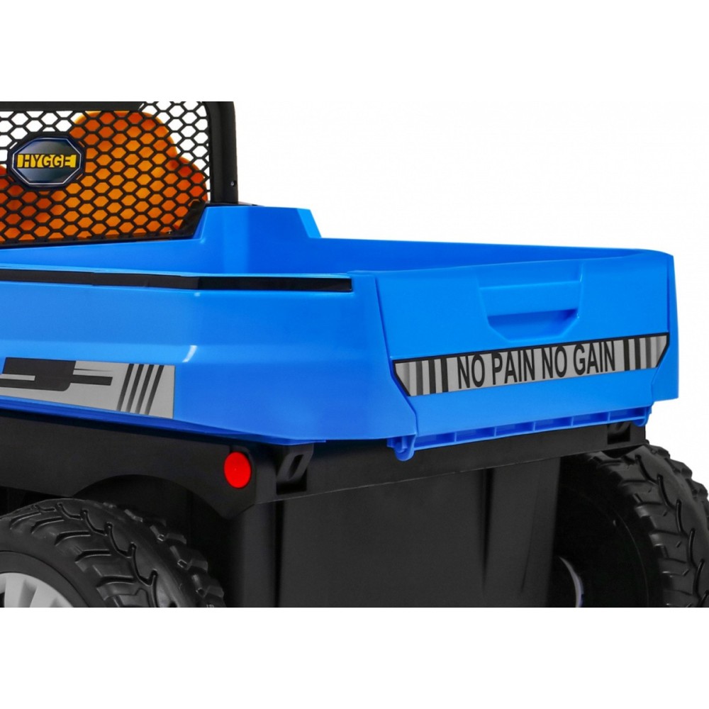 JOKO Elektrické autíčko 4x4 Farmer Truck s Vyklápacou vlečkou, DVOJMIESTNE kožené sedadlo, penové kolesá, 6 kolesové, nosnosť 60