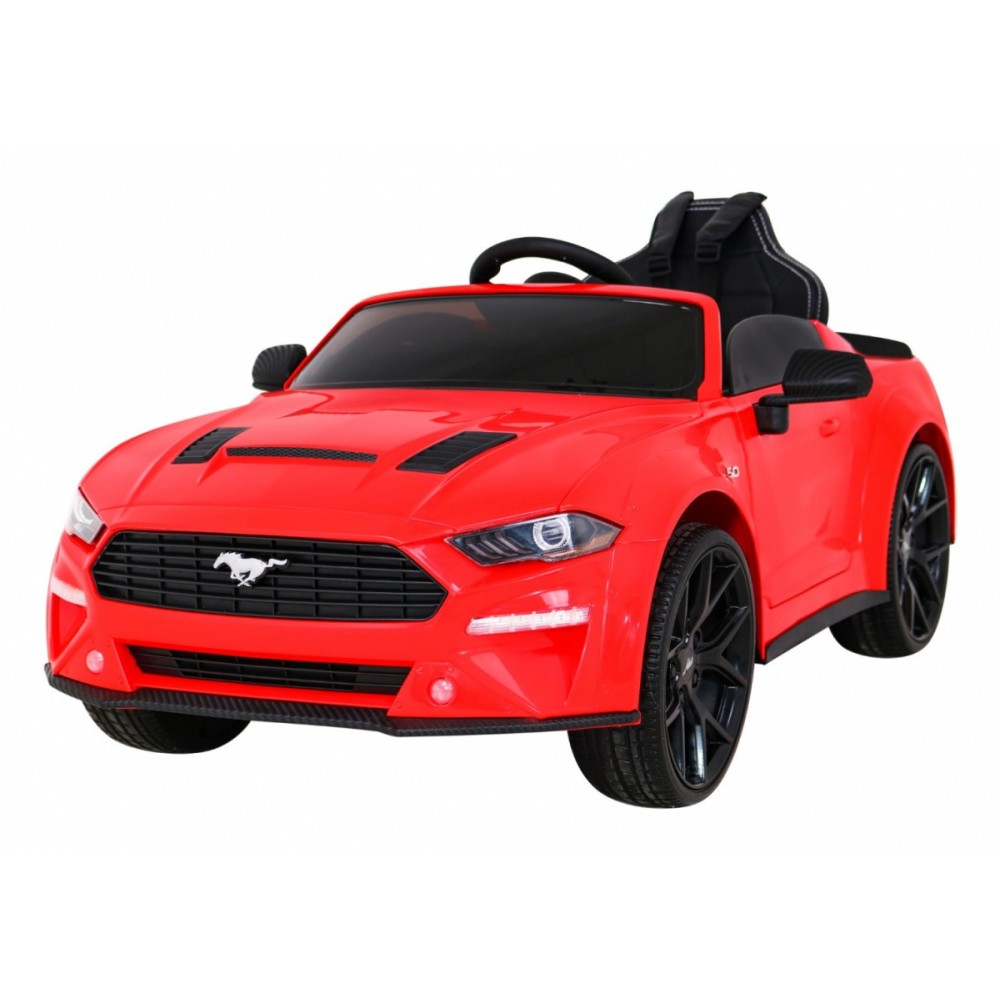 JOKO Elektrické Autíčko Ford Mustang GT, penové kolesá, kožené sedadlo, červené