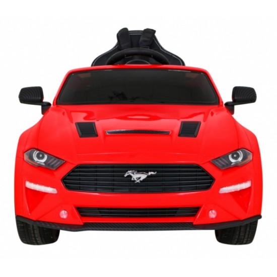 JOKO Elektrické Autíčko Ford Mustang GT, penové kolesá, kožené sedadlo, červené