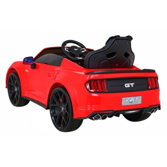 JOKO Elektrické Autíčko Ford Mustang GT, penové kolesá, kožené sedadlo, červené
