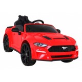 JOKO Elektrické Autíčko Ford Mustang GT, penové kolesá, kožené sedadlo, červené