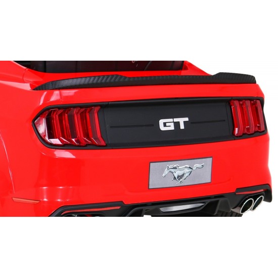 JOKO Elektrické Autíčko Ford Mustang GT, penové kolesá, kožené sedadlo, červené