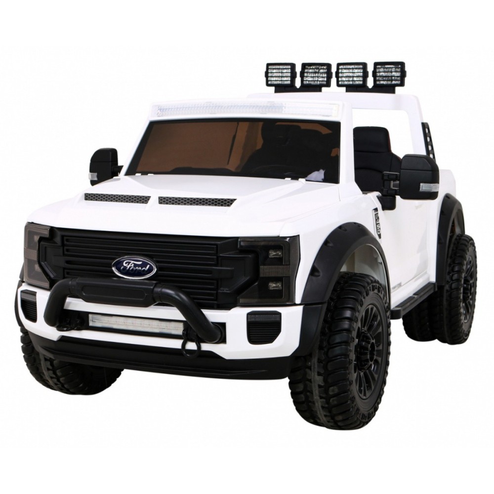 JOKO Elektrické autíčko FORD Super Duty s dymom, dvojité zadné kolesá, nosnosť 60kg, extra Led svetlá, penové kolesá, kožené sed