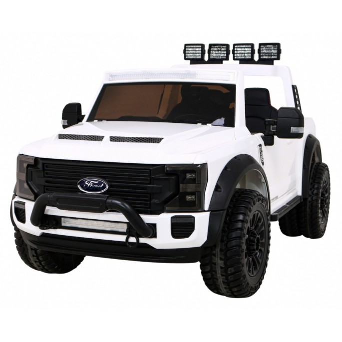 JOKO Elektrické autíčko FORD Super Duty s dymom, dvojité zadné kolesá, nosnosť 60kg, extra Led svetlá, penové kolesá, kožené sed