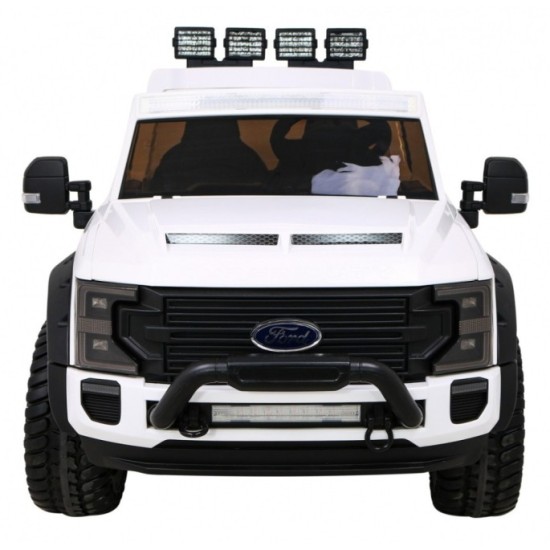 JOKO Elektrické autíčko FORD Super Duty s dymom, dvojité zadné kolesá, nosnosť 60kg, extra Led svetlá, penové kolesá, kožené sed