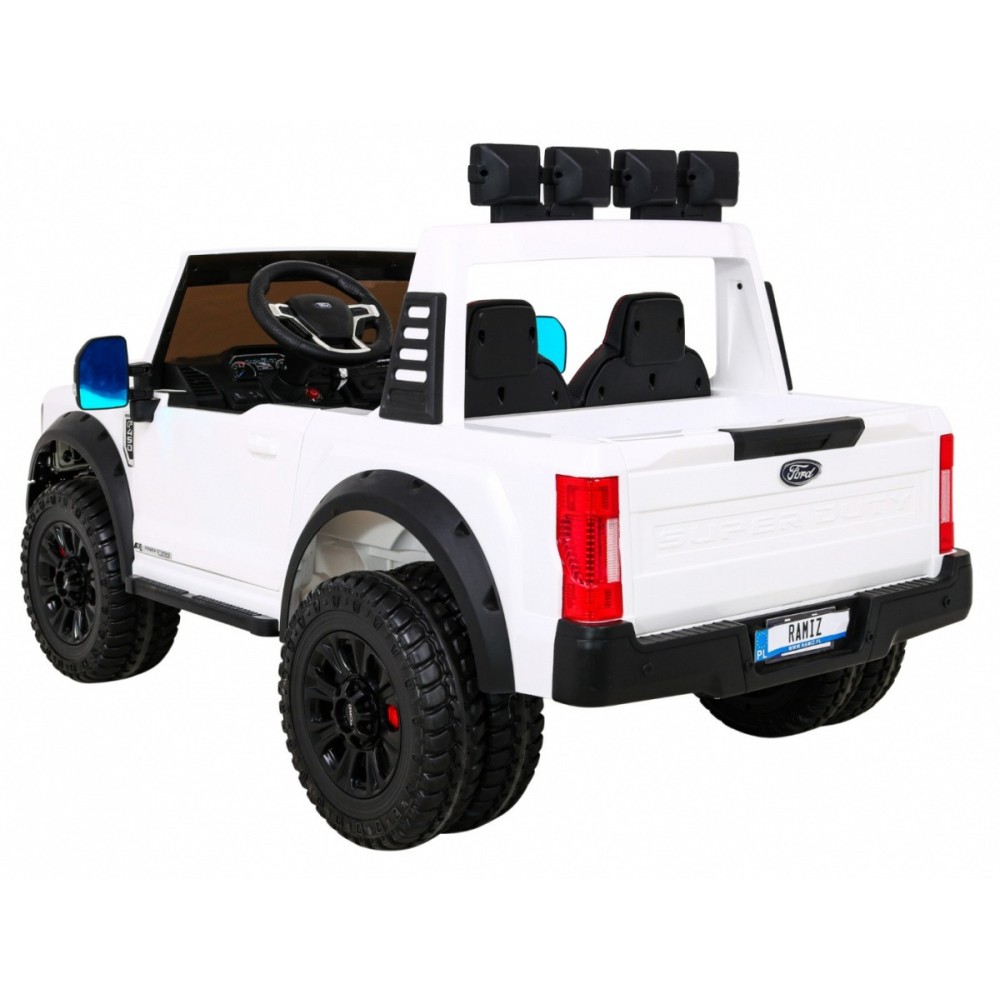 JOKO Elektrické autíčko FORD Super Duty s dymom, dvojité zadné kolesá, nosnosť 60kg, extra Led svetlá, penové kolesá, kožené sed