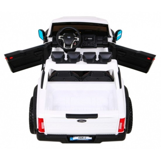 JOKO Elektrické autíčko FORD Super Duty s dymom, dvojité zadné kolesá, nosnosť 60kg, extra Led svetlá, penové kolesá, kožené sed