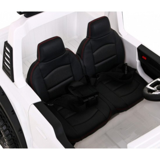 JOKO Elektrické autíčko FORD Super Duty s dymom, dvojité zadné kolesá, nosnosť 60kg, extra Led svetlá, penové kolesá, kožené sed