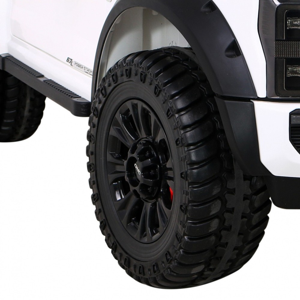 JOKO Elektrické autíčko FORD Super Duty s dymom, dvojité zadné kolesá, nosnosť 60kg, extra Led svetlá, penové kolesá, kožené sed