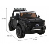 JOKO Elektrické autíčko FORD Super Duty s Dymom, dvojité zadné kolesá, nosnosť 60kg, extra Led svetlá, penové kolesá, kožené sed