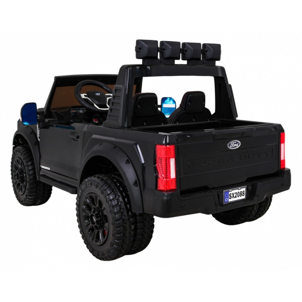 JOKO Elektrické autíčko FORD Super Duty s Dymom, dvojité zadné kolesá, nosnosť 60kg, extra Led svetlá, penové kolesá, kožené sed
