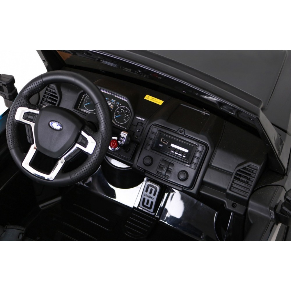 JOKO Elektrické autíčko FORD Super Duty s Dymom, dvojité zadné kolesá, nosnosť 60kg, extra Led svetlá, penové kolesá, kožené sed