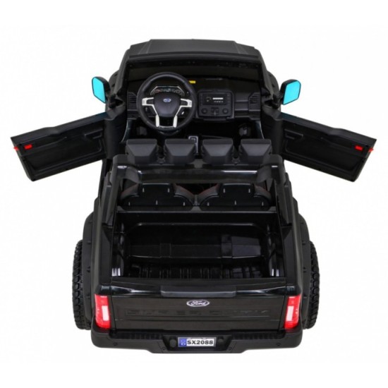 JOKO Elektrické autíčko FORD Super Duty s Dymom, dvojité zadné kolesá, nosnosť 60kg, extra Led svetlá, penové kolesá, kožené sed