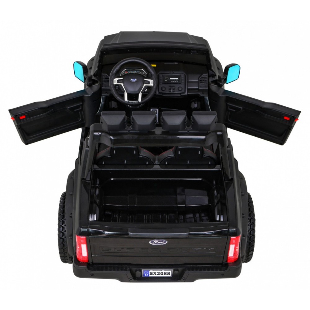 JOKO Elektrické autíčko FORD Super Duty s Dymom, dvojité zadné kolesá, nosnosť 60kg, extra Led svetlá, penové kolesá, kožené sed