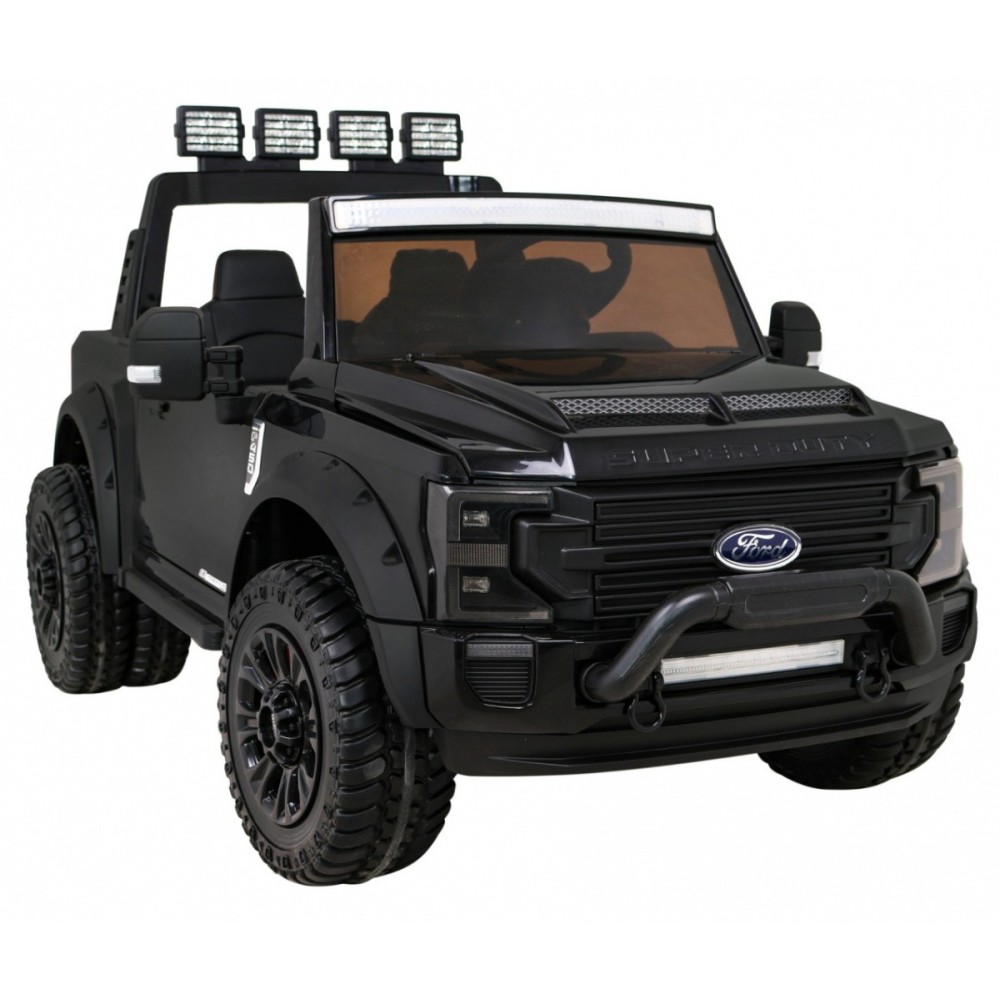 JOKO Elektrické autíčko FORD Super Duty s Dymom, dvojité zadné kolesá, nosnosť 60kg, extra Led svetlá, penové kolesá, kožené sed