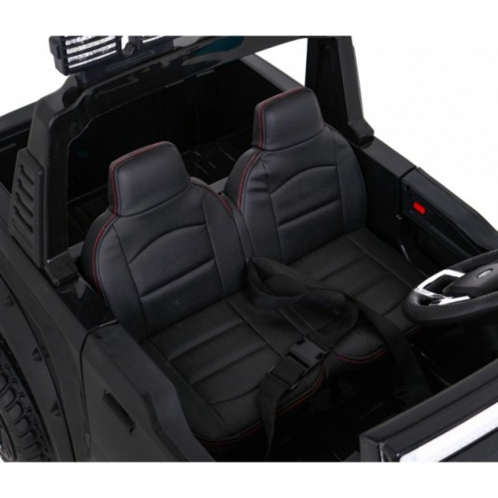JOKO Elektrické autíčko FORD Super Duty s Dymom, dvojité zadné kolesá, nosnosť 60kg, extra Led svetlá, penové kolesá, kožené sed