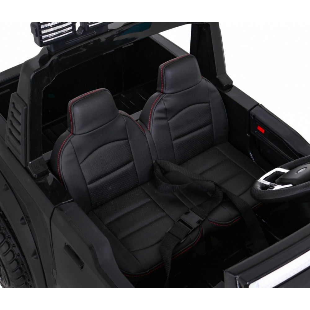 JOKO Elektrické autíčko FORD Super Duty s Dymom, dvojité zadné kolesá, nosnosť 60kg, extra Led svetlá, penové kolesá, kožené sed