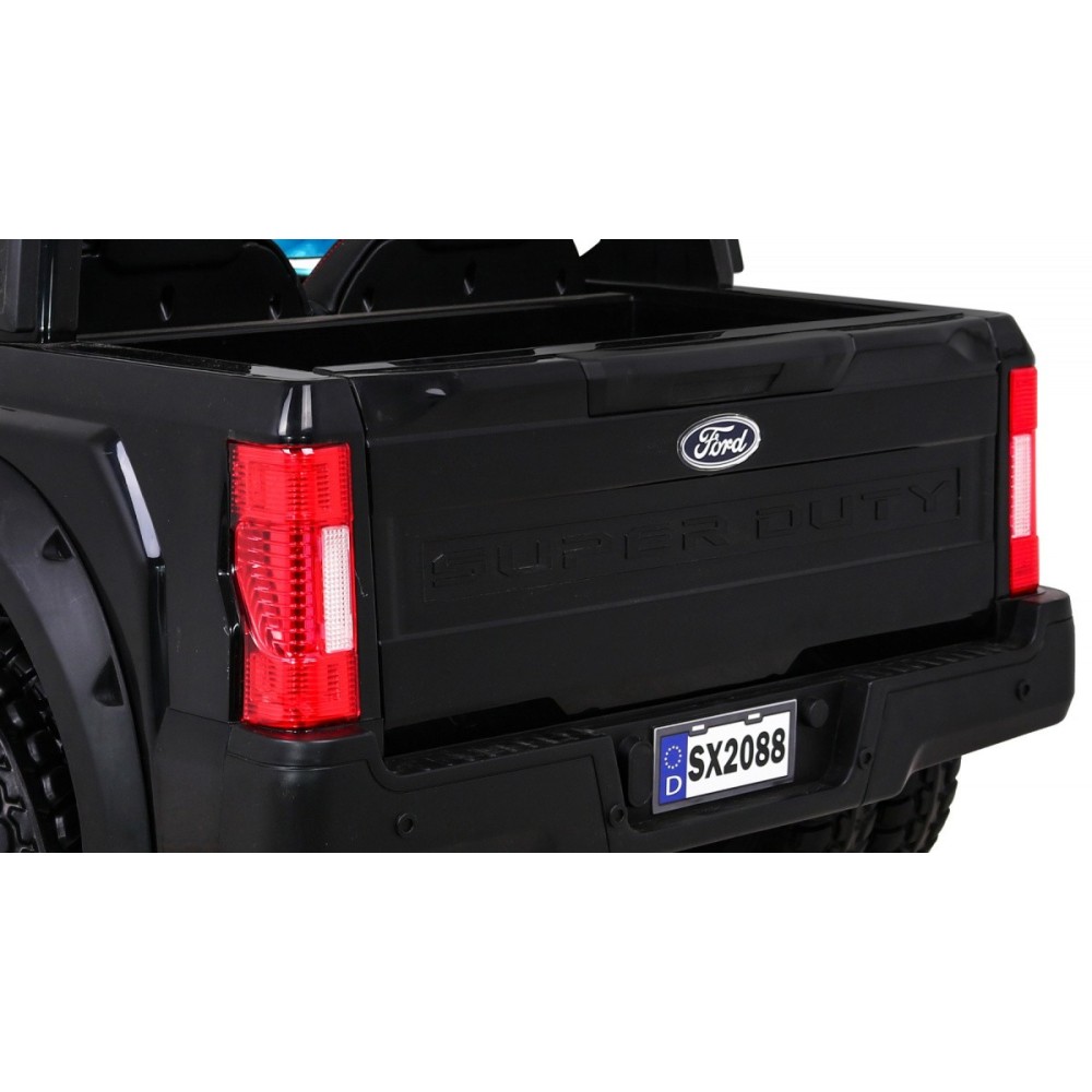 JOKO Elektrické autíčko FORD Super Duty s Dymom, dvojité zadné kolesá, nosnosť 60kg, extra Led svetlá, penové kolesá, kožené sed