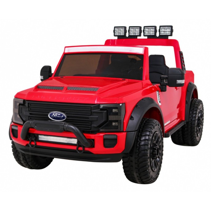 JOKO Elektrické autíčko FORD Super Duty s dymom, dvojité zadné kolesá, nosnosť 60kg, extra Led svetlá, penové kolesá, kožené sed