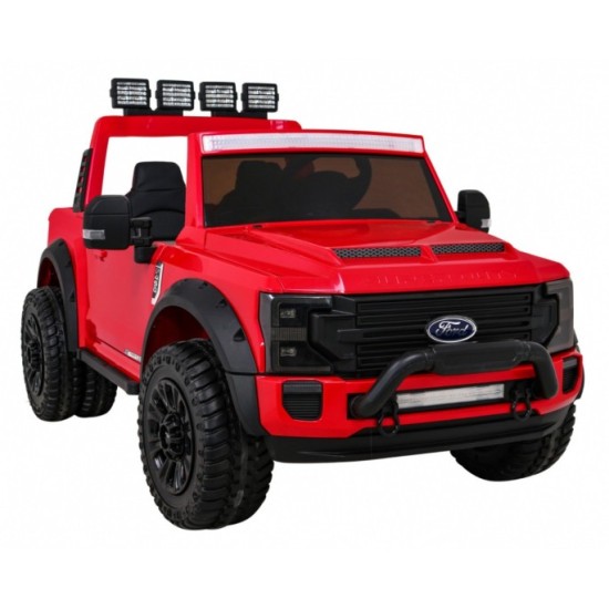 JOKO Elektrické autíčko FORD Super Duty s dymom, dvojité zadné kolesá, nosnosť 60kg, extra Led svetlá, penové kolesá, kožené sed