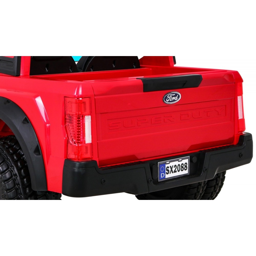 JOKO Elektrické autíčko FORD Super Duty s dymom, dvojité zadné kolesá, nosnosť 60kg, extra Led svetlá, penové kolesá, kožené sed