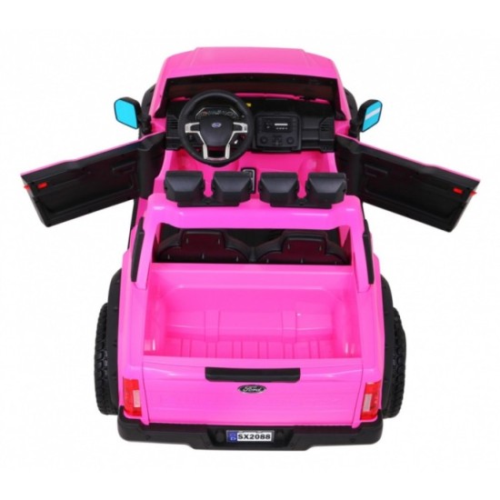 JOKO Elektrické autíčko FORD Super Duty s dymom, dvojité zadné kolesá, nosnosť 60kg, extra Led svetlá, penové kolesá, kožené sed