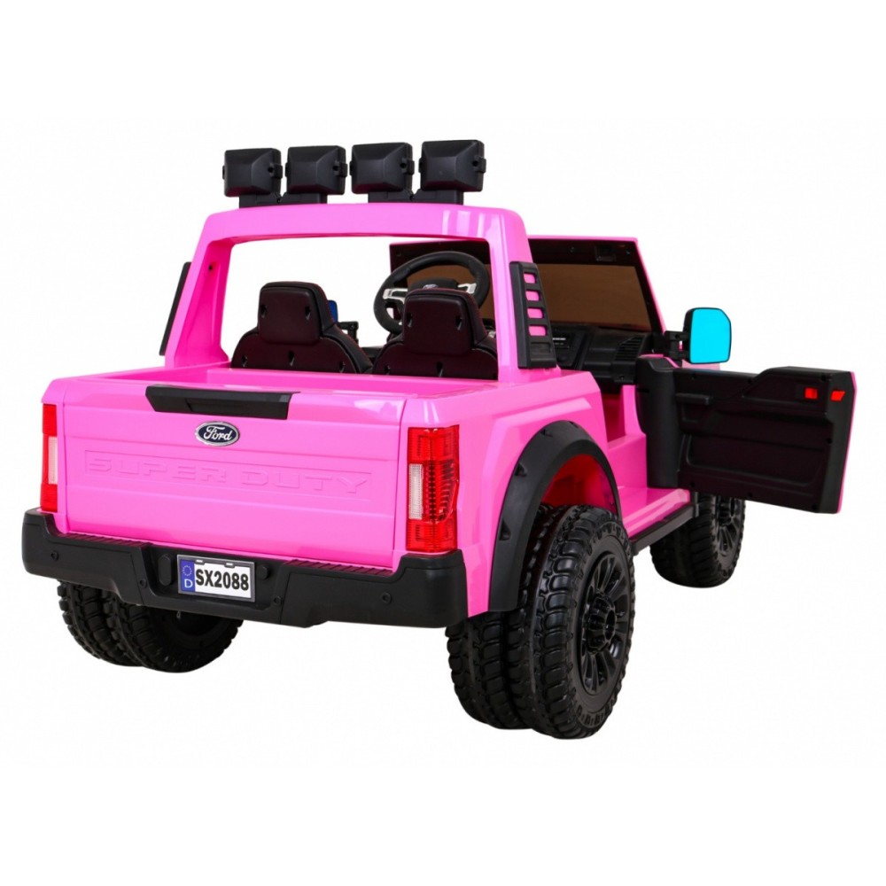 JOKO Elektrické autíčko FORD Super Duty s dymom, dvojité zadné kolesá, nosnosť 60kg, extra Led svetlá, penové kolesá, kožené sed