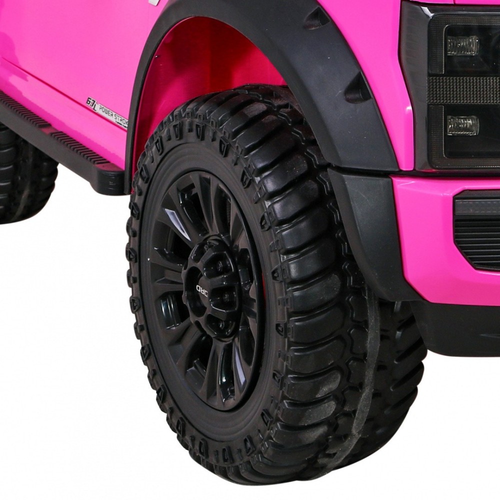 JOKO Elektrické autíčko FORD Super Duty s dymom, dvojité zadné kolesá, nosnosť 60kg, extra Led svetlá, penové kolesá, kožené sed