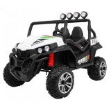 JOKO Elektrické autíčko Grand Buggy 4x4 Lift, Dvojmiestne kožené sedadlo, penové kolesá, FM rádio, nosnosť 59kg, biele