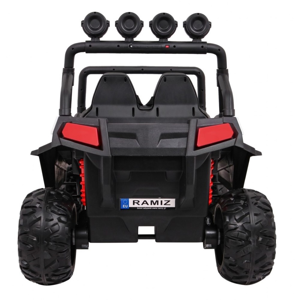 JOKO Elektrické autíčko Grand Buggy 4x4 Lift, Dvojmiestne kožené sedadlo, penové kolesá, FM rádio, nosnosť 59kg, biele