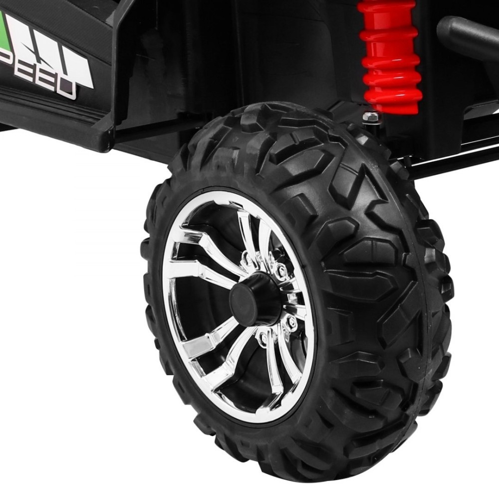 JOKO Elektrické autíčko Grand Buggy 4x4 Lift, Dvojmiestne kožené sedadlo, penové kolesá, FM rádio, nosnosť 59kg, biele