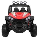 JOKO Elektrické autíčko Grand Buggy 4x4 Lift, Dvojmiestne kožené sedadlo, penové kolesá, FM rádio, nosnosť 59kg, červené
