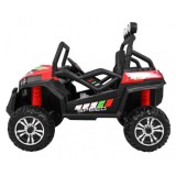 JOKO Elektrické autíčko Grand Buggy 4x4 Lift, Dvojmiestne kožené sedadlo, penové kolesá, FM rádio, nosnosť 59kg, červené