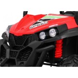 JOKO Elektrické autíčko Grand Buggy 4x4 Lift, Dvojmiestne kožené sedadlo, penové kolesá, FM rádio, nosnosť 59kg, červené