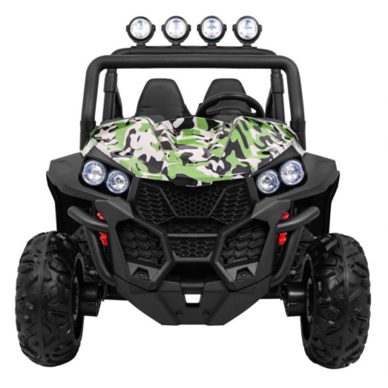 JOKO Elektrické autíčko Grand Buggy 4x4 Lift, Dvojmiestne kožené sedadlo, penové kolesá, FM rádio, nosnosť 59kg, maskáčové