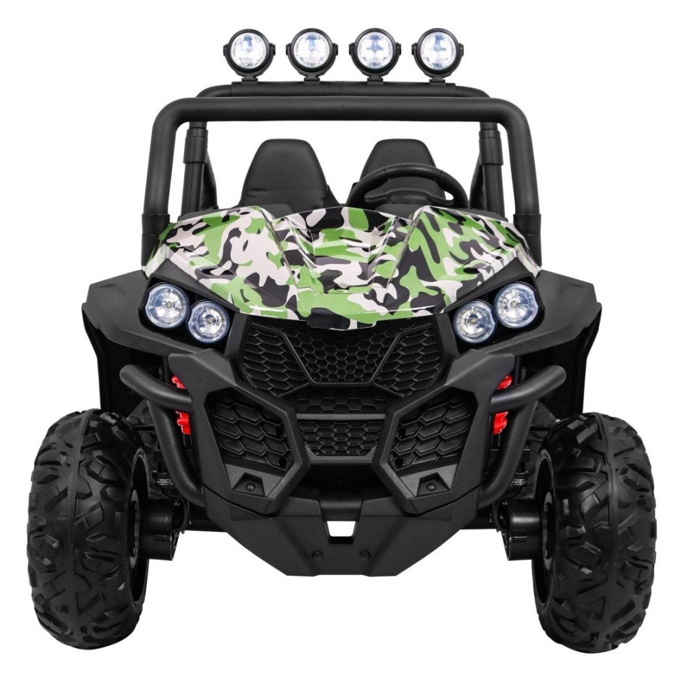 JOKO Elektrické autíčko Grand Buggy 4x4 Lift, Dvojmiestne kožené sedadlo, penové kolesá, FM rádio, nosnosť 59kg, maskáčové