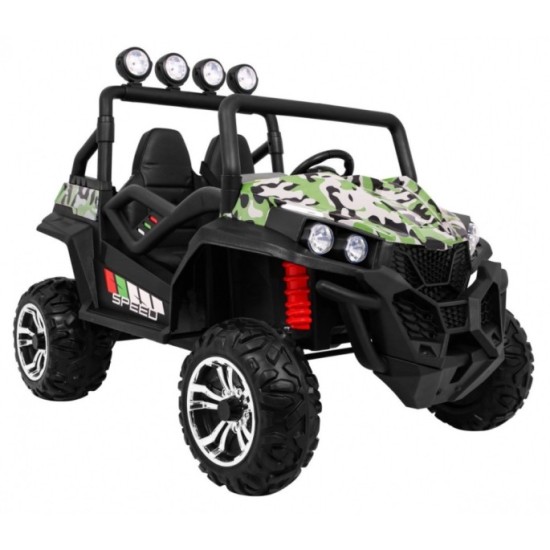 JOKO Elektrické autíčko Grand Buggy 4x4 Lift, Dvojmiestne kožené sedadlo, penové kolesá, FM rádio, nosnosť 59kg, maskáčové