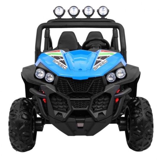 JOKO Elektrické autíčko Grand Buggy 4x4 Lift, Dvojmiestne kožené sedadlo, penové kolesá, FM rádio, nosnosť 59kg, modré