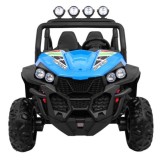 JOKO Elektrické autíčko Grand Buggy 4x4 Lift, Dvojmiestne kožené sedadlo, penové kolesá, FM rádio, nosnosť 59kg, modré