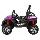 JOKO Elektrické autíčko Grand Buggy 4x4 Lift, Dvojmiestne kožené sedadlo, penové kolesá, FM rádio, nosnosť 59kg, ružové