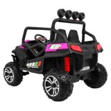 JOKO Elektrické autíčko Grand Buggy 4x4 Lift, Dvojmiestne kožené sedadlo, penové kolesá, FM rádio, nosnosť 59kg, ružové