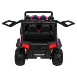 JOKO Elektrické autíčko Grand Buggy 4x4 Lift, Dvojmiestne kožené sedadlo, penové kolesá, FM rádio, nosnosť 59kg, ružové