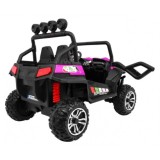 JOKO Elektrické autíčko Grand Buggy 4x4 Lift, Dvojmiestne kožené sedadlo, penové kolesá, FM rádio, nosnosť 59kg, ružové